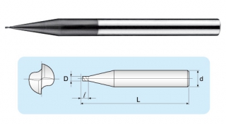 UMGA 2刃極超微粒微小徑立銑刀