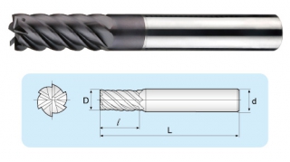 UVA 6刃極超微粒高硬度專用立銑刀