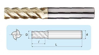 GCA  2-flutes Micro Grain End Mills