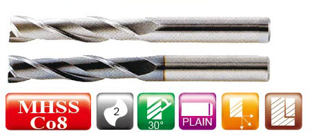 Ultra Cobalt Long-Flute End Mill - 2 Flutes
