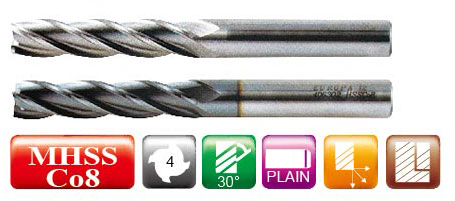 Ultra Cobalt Long-Flute End Mill - 4 Flutes