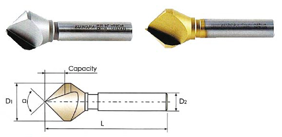 HSS Co8 90° Single Flute Chamfer Cutter